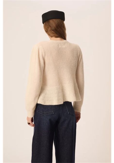 Des Petits Hauts Women's Bianca Cream Superfine Alpaca Peplum Sweater Des Petits Hauts |  | 1H26005602066